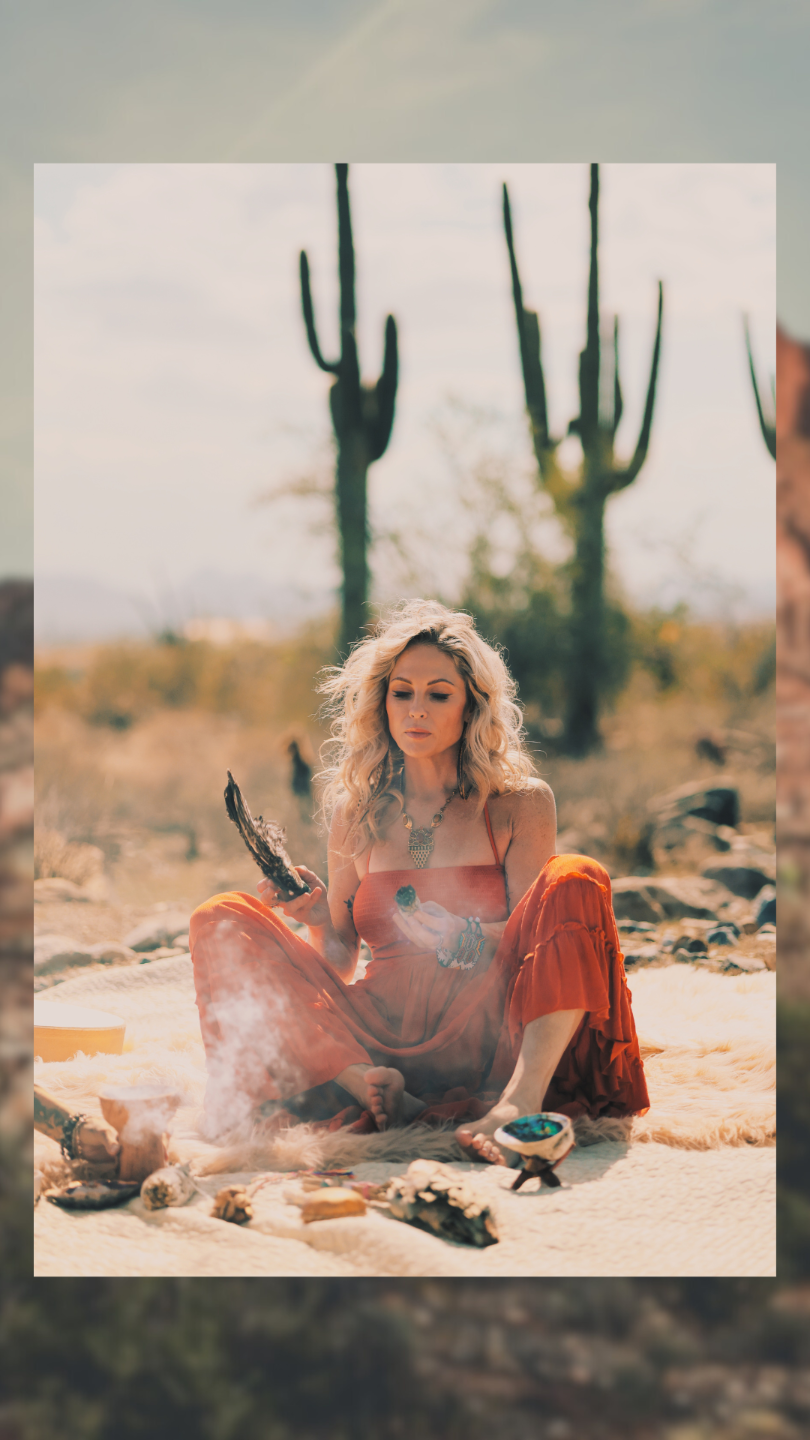Stacey Davis-White in the Arizona desert